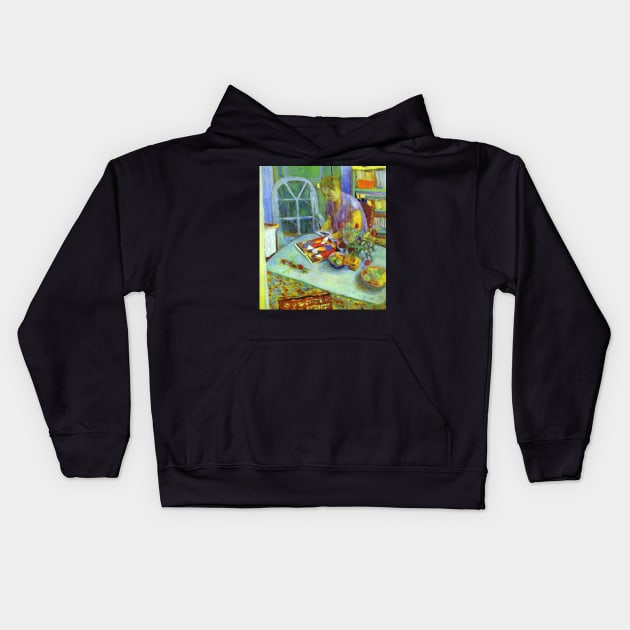 a woman in a room 1925 - Pierre Bonnard Kids Hoodie by Kollagio